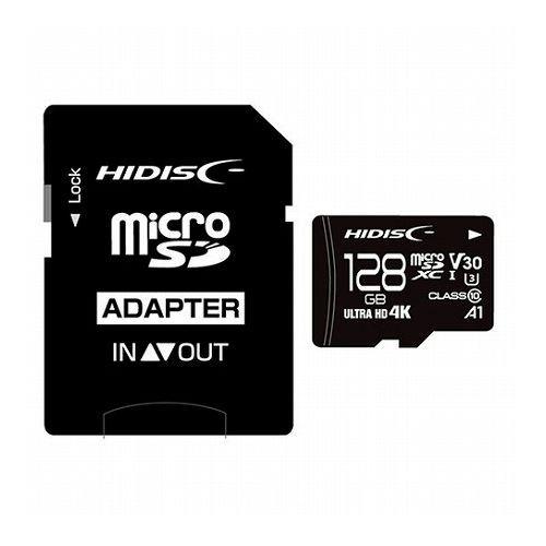 HIDISC 超高速microSDXCカード 128GB CLASS10 UHS-I Speed class3, A1対応 HDMCSDX128GCL10V30 代引不可｜recommendo