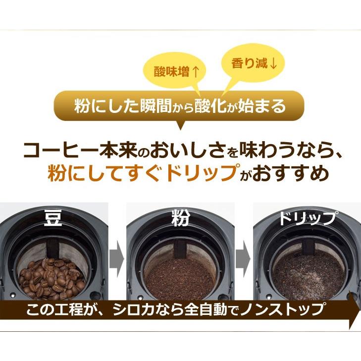 コーヒーメーカー 全自動 siroca シロカ crossline SC-A221SS シルバー コーヒー ステンレスメッシュフィルター 保温機能付き | siroca | 01