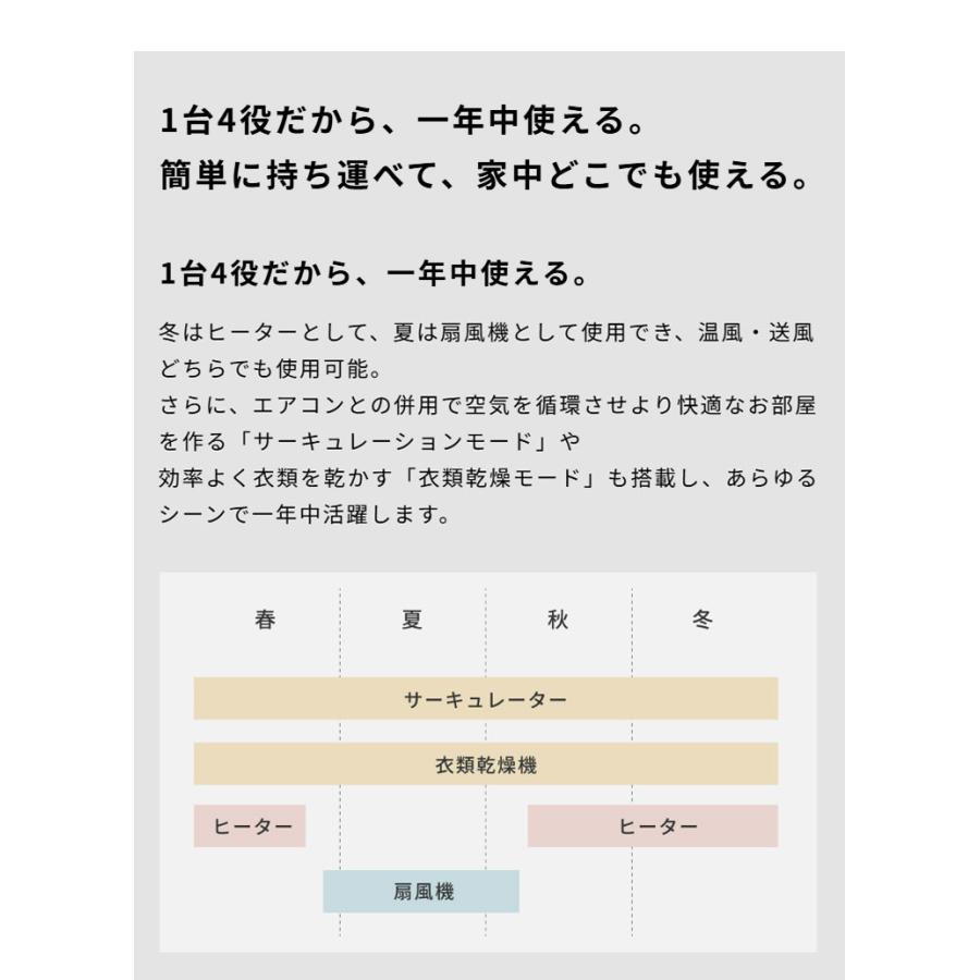 シロカ siroca HOT&COOL サーキュレーター ポカクール 温風 3段階 送風