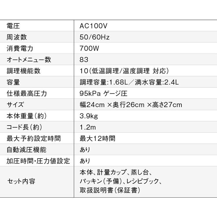 siroca シロカ 電気圧力鍋 2.4L おうちシェフ PRO 3人 自動調理 時短