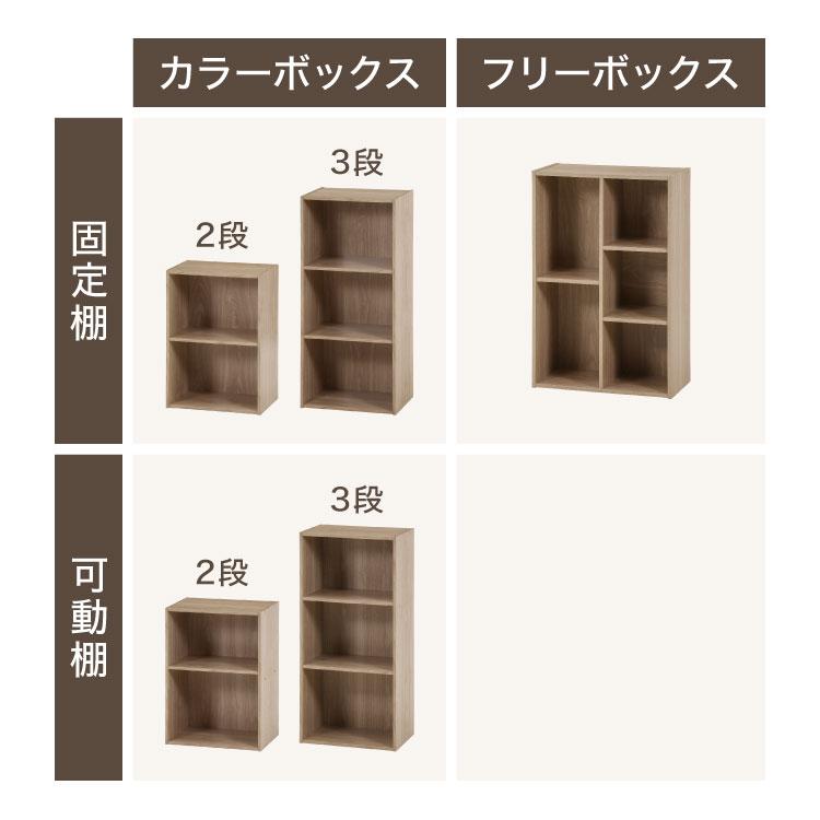 カラーボックス 2段 可動棚 2個セット A4 テレビ台 幅42 奥行29 高さ60