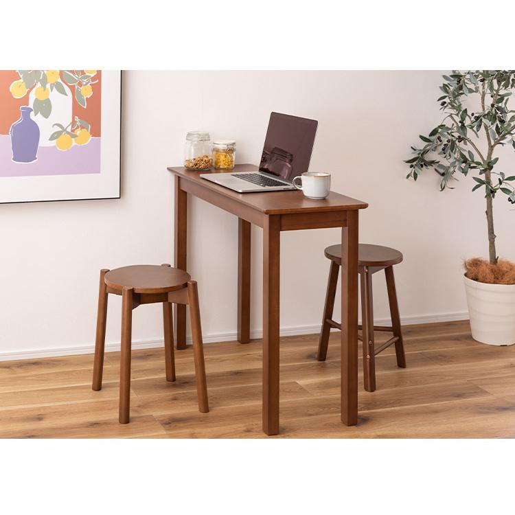 デスク 机 天然木 シンプル おしゃれ 北欧 韓国インテリア ブラウン