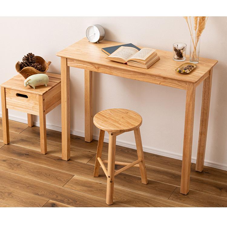 デスク 机 天然木 シンプル おしゃれ 北欧 韓国インテリア ブラウン