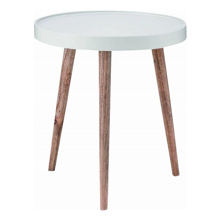 トレーテーブル 大 幅45×奥行45×高さ50 繊維板 脚 天然木 ラッカー塗装 代引不可