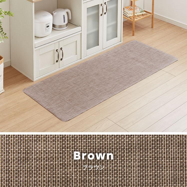 Hefiona グレー&白 防汚マット 150cm×150cm リコメン堂 キッチンマット 150cm 拭ける 60×150 厚さ3mm 撥水 防汚