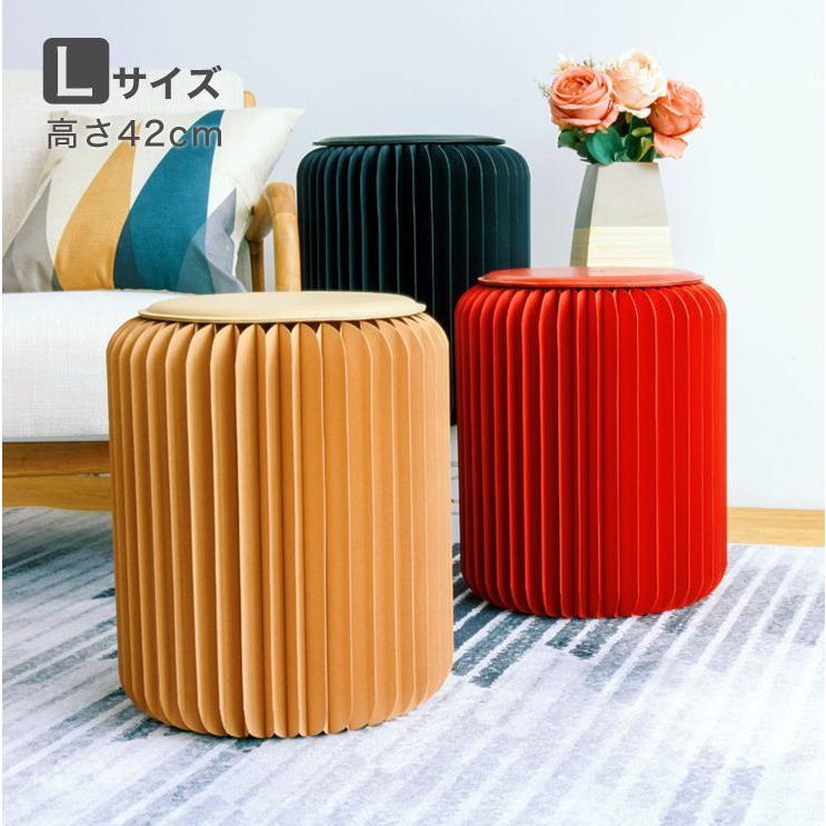 リコメン堂 スツール 折りたたみ 紙製 高さ42cm 耐荷重300kg 工具不要