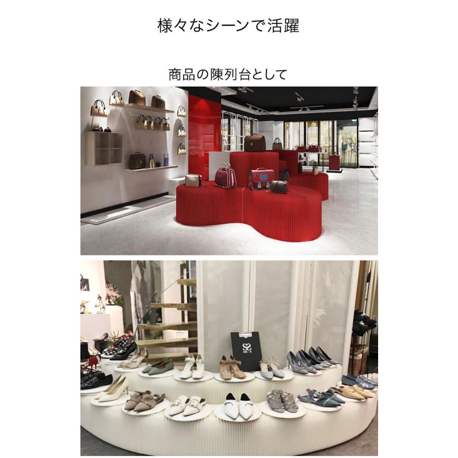 ペーパーシェルフ 折りたたみ H75×D42×W500cm 伸縮式 紙製 ハニカム構造 耐荷重50kg 撥水加工 クラフト紙 ナチュラル ブラック ホワイト レッド 代引不可