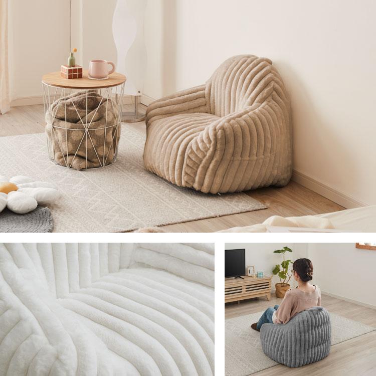 １人掛けソファ　ローソファ　肘つき　ふわふわ　韓国　インテリア roomnhome×リコメン堂 子供用 肘付き ふわふわ ローソファ フロア