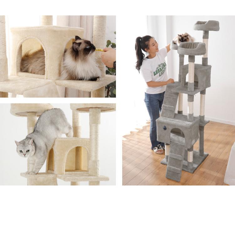 リコメン堂 キャットタワー 据え置き スリム 49×48cm 高さ184cm 爪とぎ