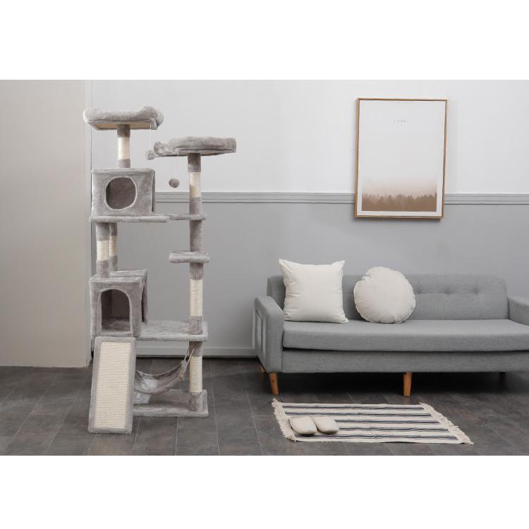 リコメン堂 キャットタワー 据え置き 大型 60×40cm 高さ164cm 爪とぎ