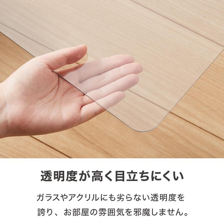 冷蔵庫マット ポリカーボネート XXL 74×86cm 3mm厚 防カビ 床保護 キズ