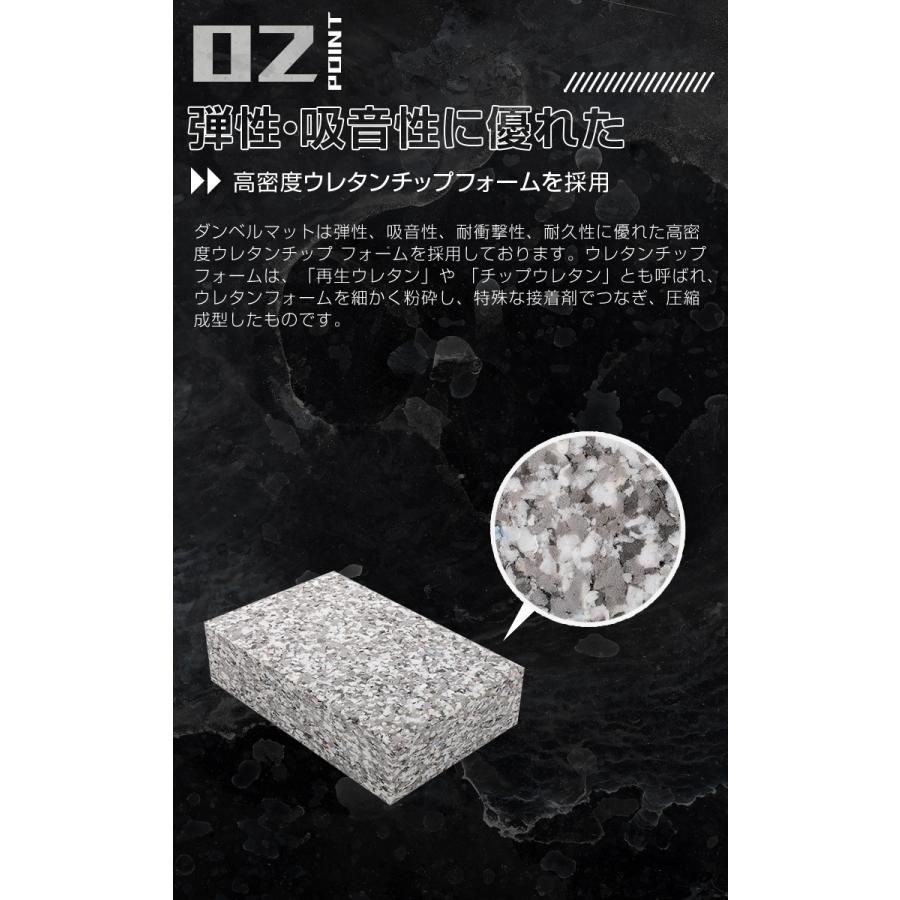 ダンベルマット ブラック 80×60cm 厚さ15cm 2個セットトレーニングマット 衝撃吸収 防音  筋トレ 安全 クッション コンパクトの画像