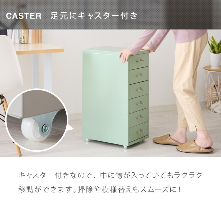 Roomnhome デスクワゴン 3段 キャビネット キャスター付き オフィス