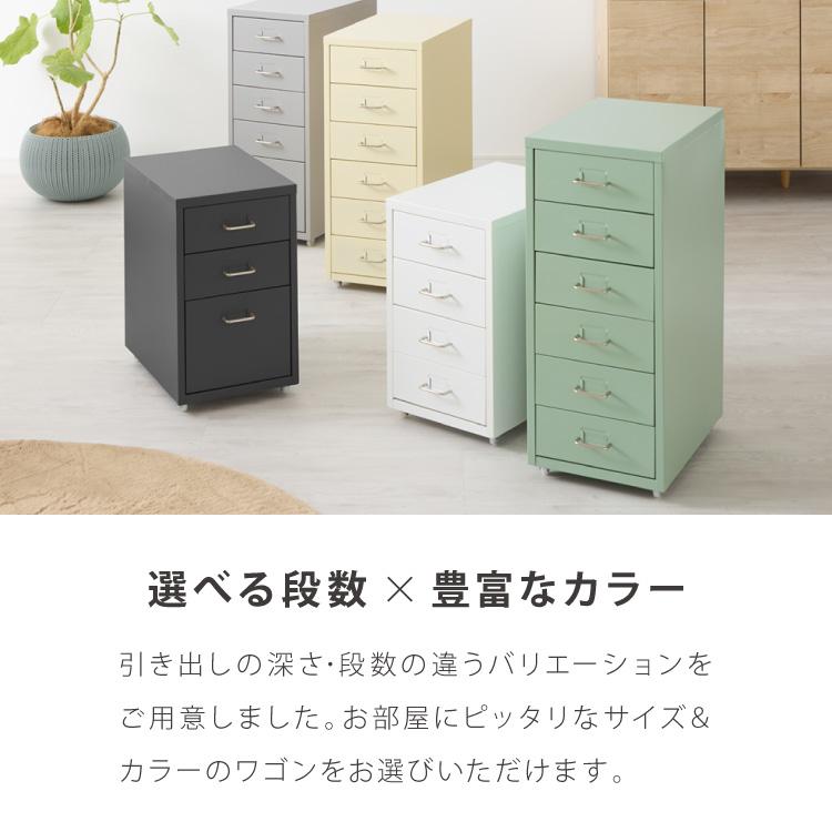 Roomnhome デスクワゴン 6段 キャビネット キャスター付き オフィス