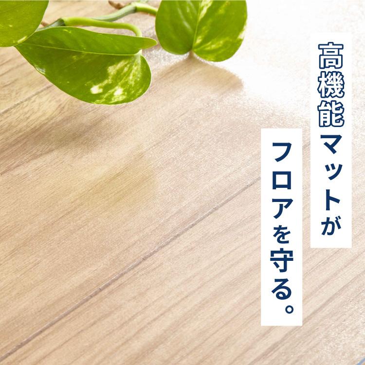 リコメン堂 ダイニングマット 透明 防水 180×180cm 厚さ1.5mm 吸着 防