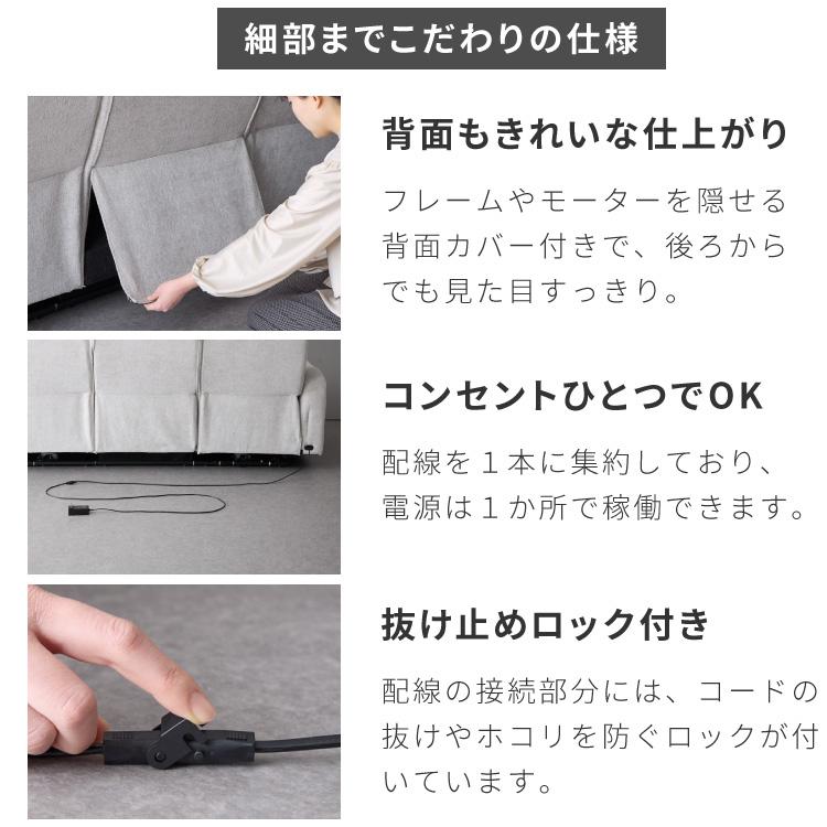 リコメン堂 電動リクライニングソファー ヘッドリクライニング USB 