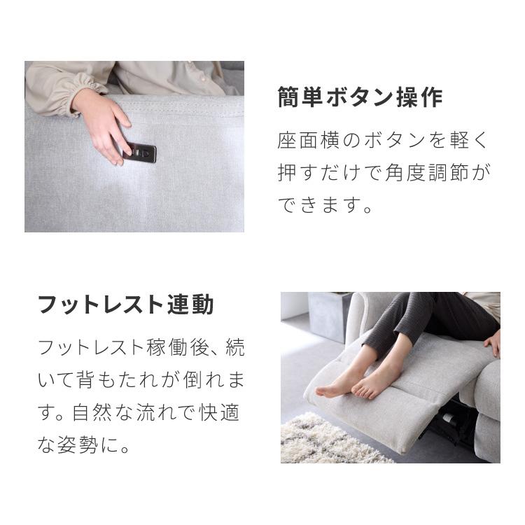 リコメン堂 電動リクライニングソファー ヘッドリクライニング USB