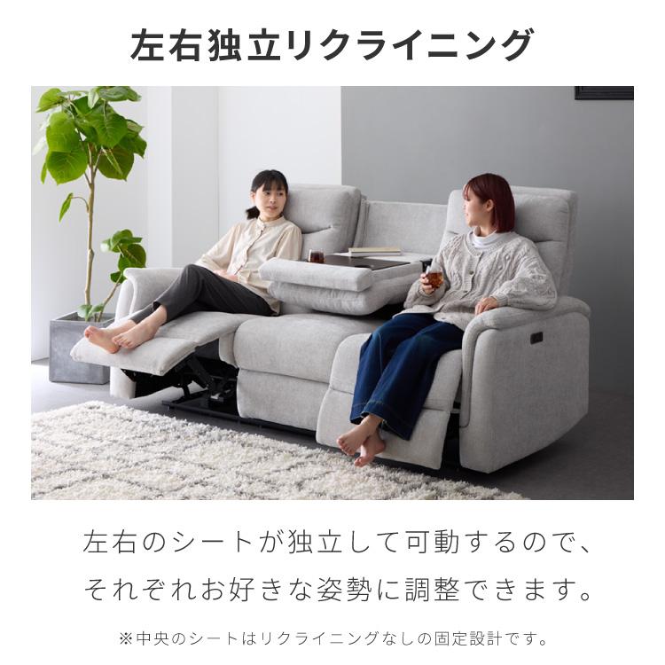 リコメン堂 電動リクライニングソファー ヘッドリクライニング USB
