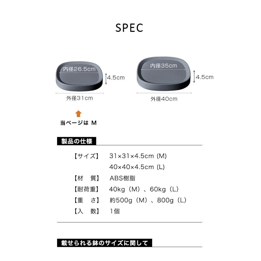 キャスター付き 鉢台 スタンド トレイ Mサイズ マルチスタンド 鉢植えスタンド 鉢植え台 鉢皿 受け皿 隠す キャスター付き鉢皿 リコメン堂 通販 Paypayモール
