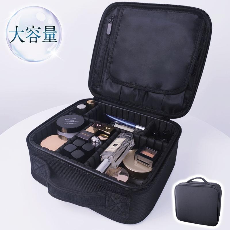 メイクボックス コスメボックス 大容量 多機能 化粧品収納ボックス メイクケース メイクポーチ コスメポーチ 化粧ボックス 仕切り 持ち運び ブラック 洗面所 リコメン堂 通販 Paypayモール