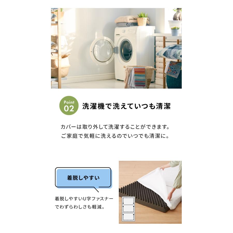 リコメン堂 マットレスカバー 10cm 三つ折り セミシングル シングル