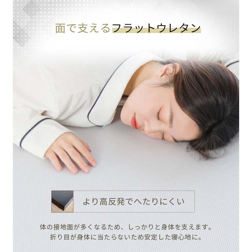 マットレス 折りたたみ 高反発 シングル 3つ折り 厚さ10cm 炭入り リバーシブル 体圧分散 敷布団 190n 通気 高密度 三つ折り 売店 洗える メッシュ生地 ごろ寝