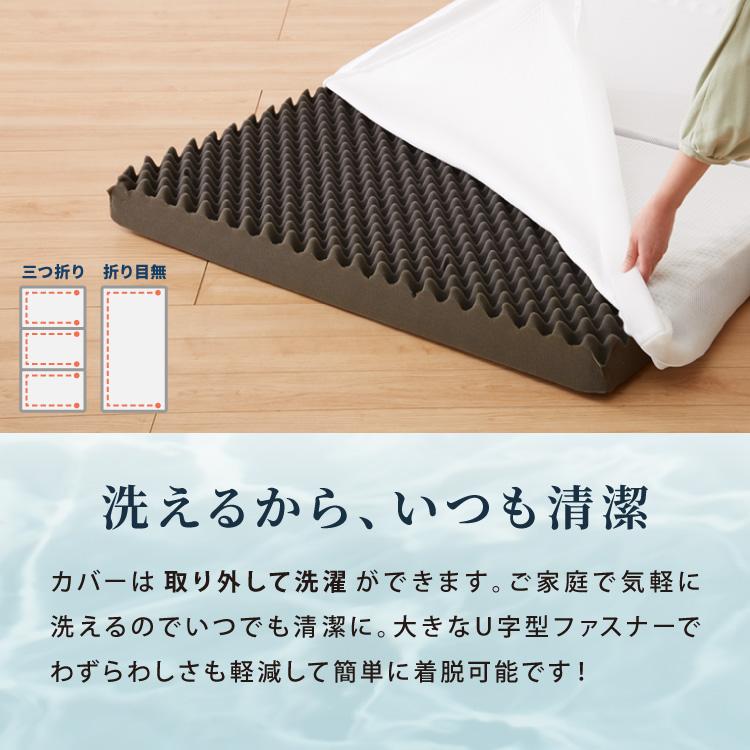 リコメン堂 マットレス 折りたたみ 高反発 セミシングル 3つ折 リコメン堂 マットレス 折りたたみ 高反発 セミシングル 3つ折