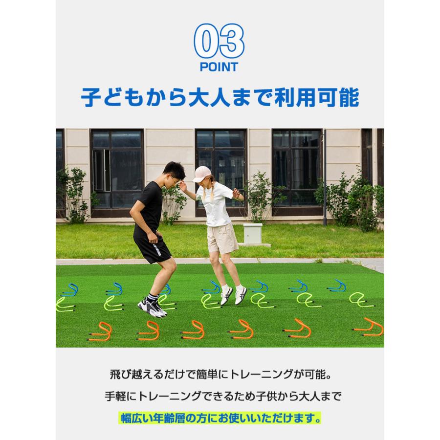 リコメン堂 ミニハードル 陸上 高さ15cm 10個セット 軽量 トレーニング