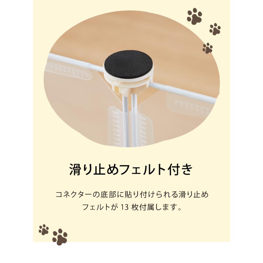 ペットフェンス 半透明 透明 置くだけ 50×70cm ドア付き 防水仕様 柵
