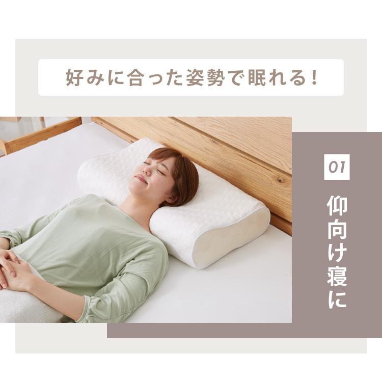 リコメン堂 低反発枕 洗える 低め 高め 高さ9〜11cm 高さ調節 幅60cm
