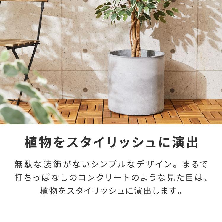 リコメン堂 プランター 大型 直径35cm 円形 コンクリート おしゃれ