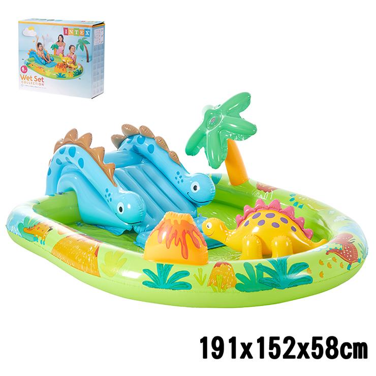 キッズプー プール INTEX ビニールプール リトルディノプレイセンター Little Dino Play Center 補修シート付