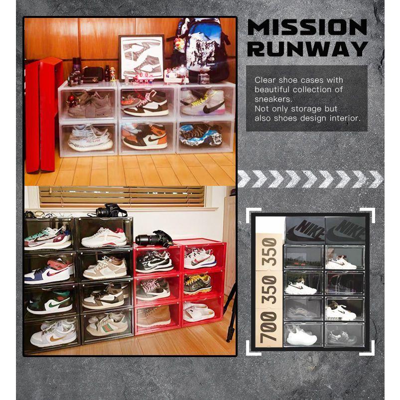 リコメン堂 スニーカー収納 シューズボックス 3個セット 高さ21.5cm