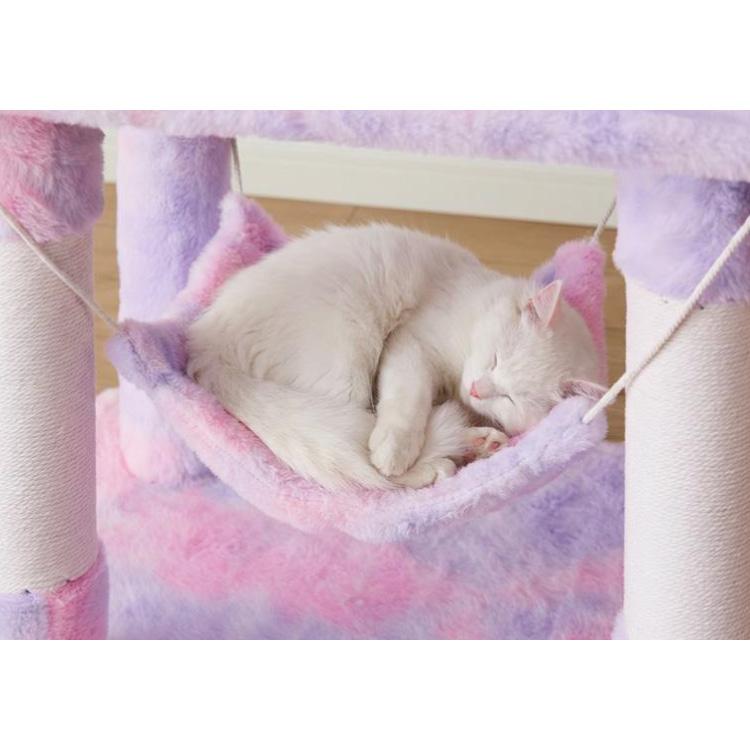 キャットタワー ツリーハウス 据え置き スリム 40×50cm 高さ140cm