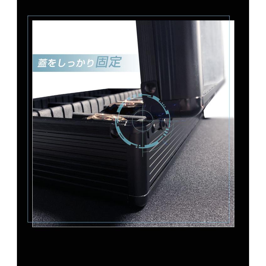 時計収納ケース 10本 アルミ おしゃれ ブラック 時計ケース 腕時計ケース 10本入り クッション付き ギフト プレゼント インテリア コレクション 高級 ビジネスの画像
