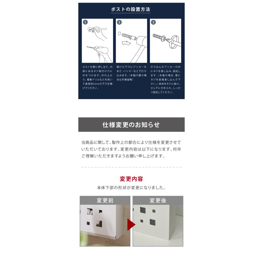 リコメン堂 郵便ポスト 壁掛け キーロック式 窓付き スチール 鍵4個