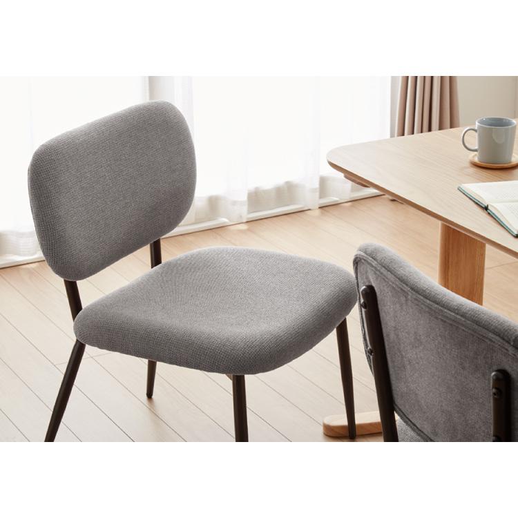 座面高40cm ゆったりダイニングチェア 2脚セット 幅55cm あぐらチェア