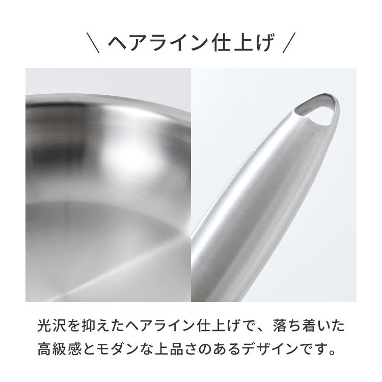 tesione テシオン ステンレスフライパン 22cm+26cm 2点セット フッ素不