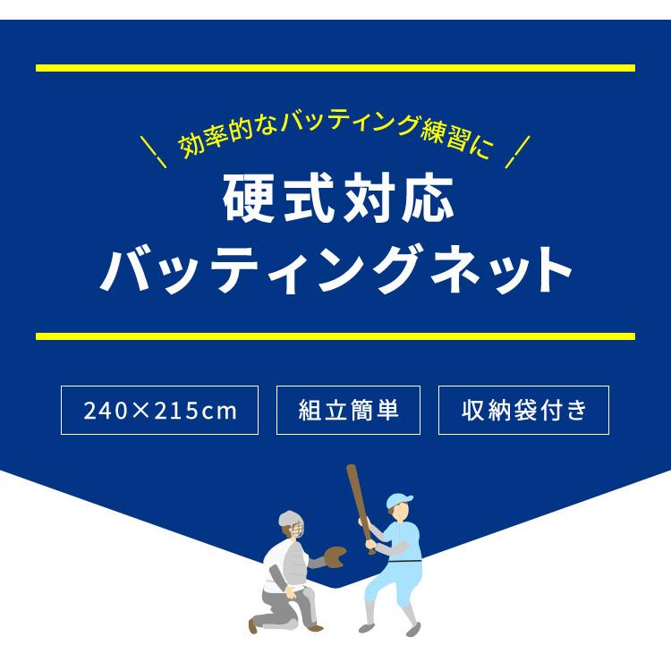 リコメン堂 バッティングネット 野球 折りたたみ 242×215cm野球ネット