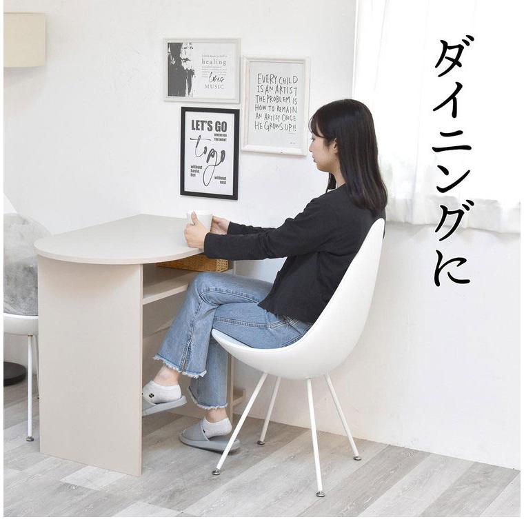 ハーフラウンドテーブル 半円テーブル 幅85cm くすみカラー 韓国
