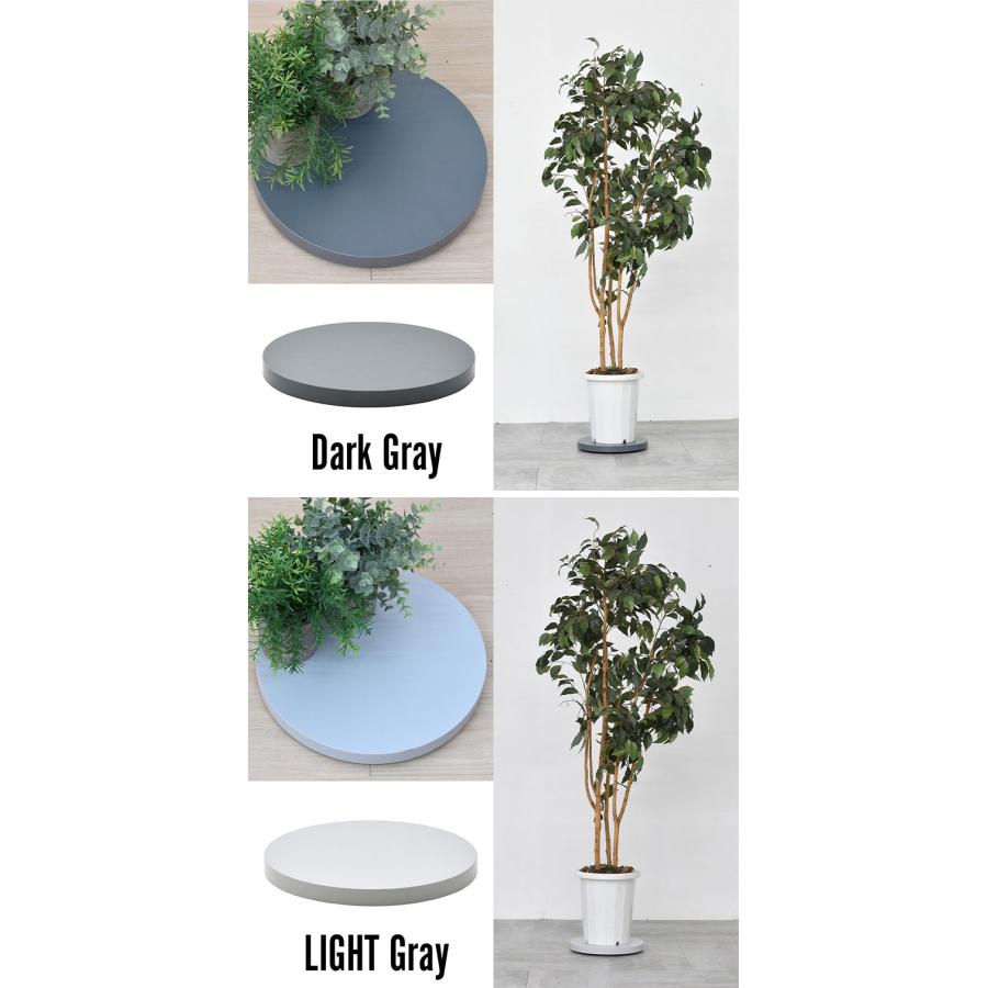 Noko ラウンドプランターベース 木目調×隠しキャスターで美しく移動