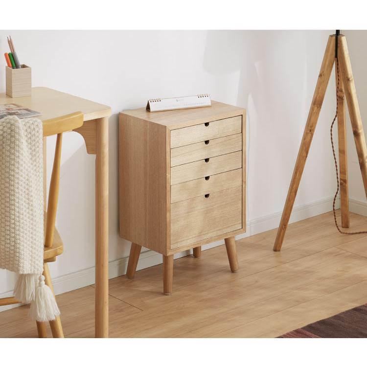 アンティーク古い木製チェスト5段引き出し