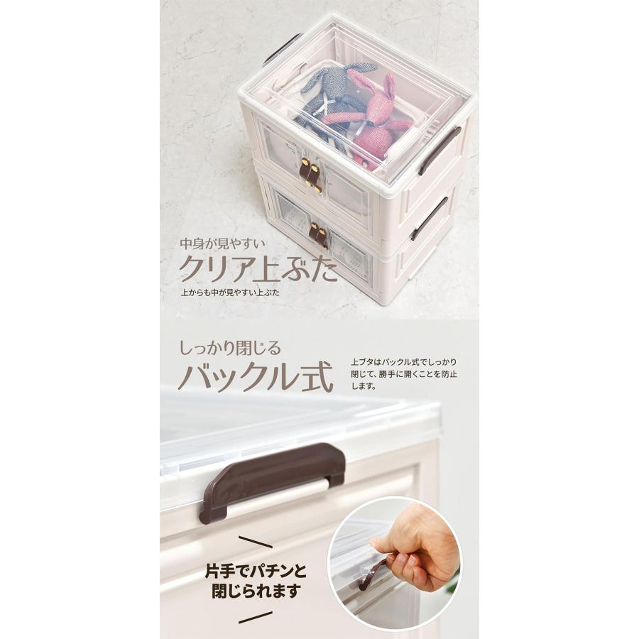 多目的収納ボックス BENRY 小 キャスター付き&積み重ねOKの半透明