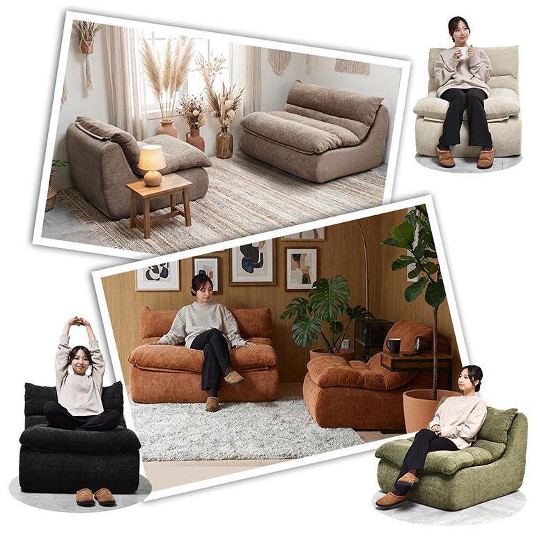1人掛けソファ WARM 70s 圧縮梱包で搬入ラクラク ミッドセンチュリー風
