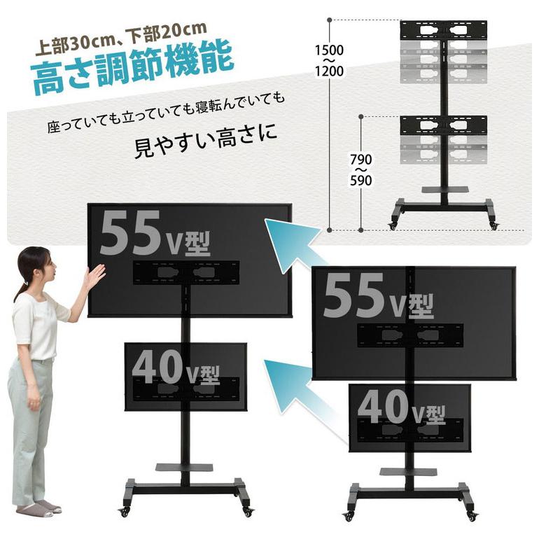 1台でも2台でも設置可能 前後デュアルディスプレイ対応、イベントや