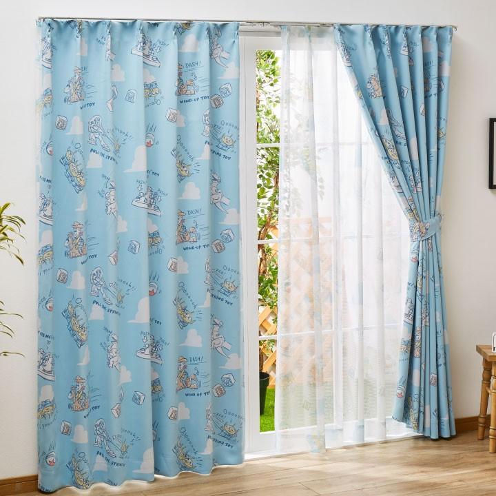 Disney（ディズニー） トイストーリー レースカーテン 2枚組 幅100cm