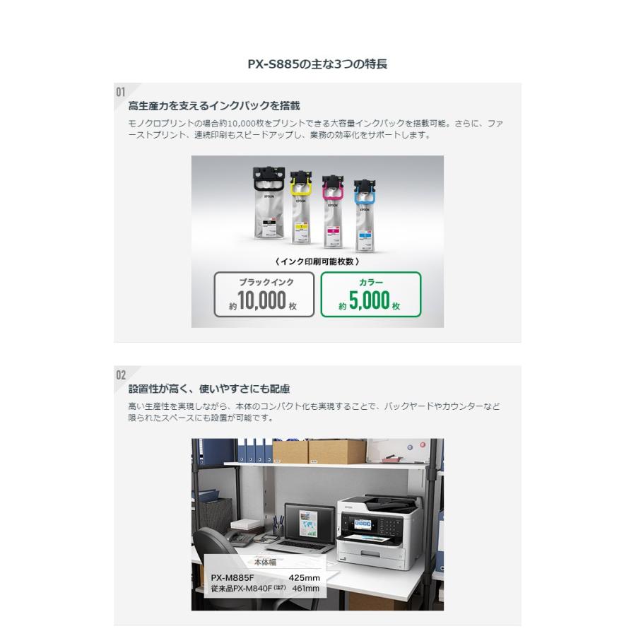 エプソン（EPSON） カラーインクジェットプリンター PX-S885 無線LAN 