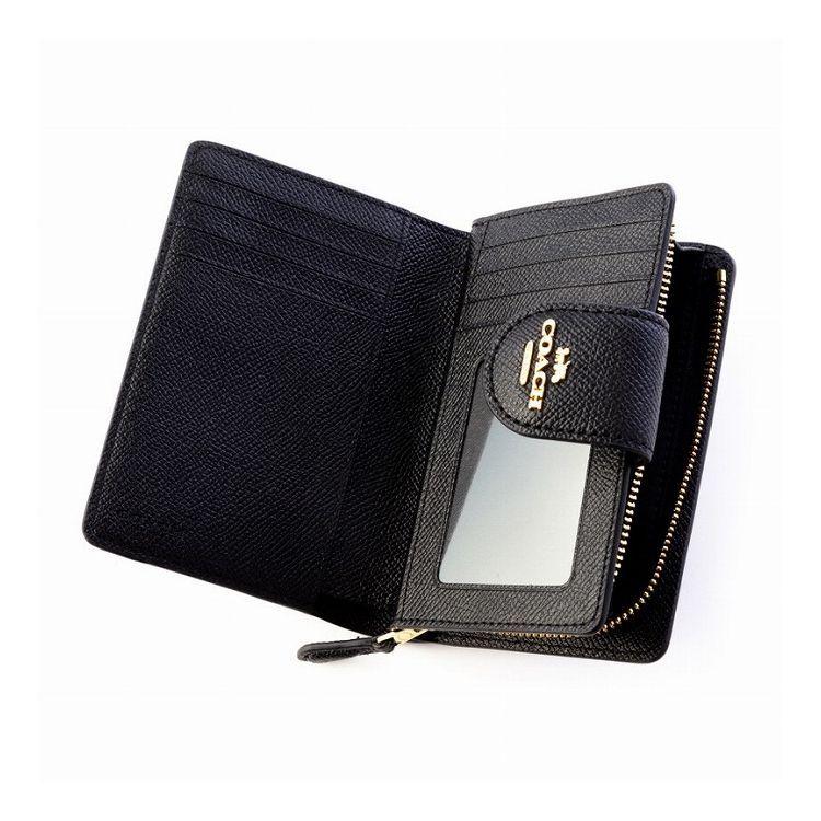 COACH OUTLET コーチ 二つ折り財布 ウォレット 6390 IMBLK おしゃれ