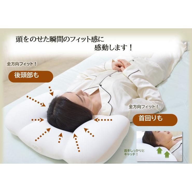枕 空間フィットの夢まくら 極 日本製 きわみ 洗える カバー付き