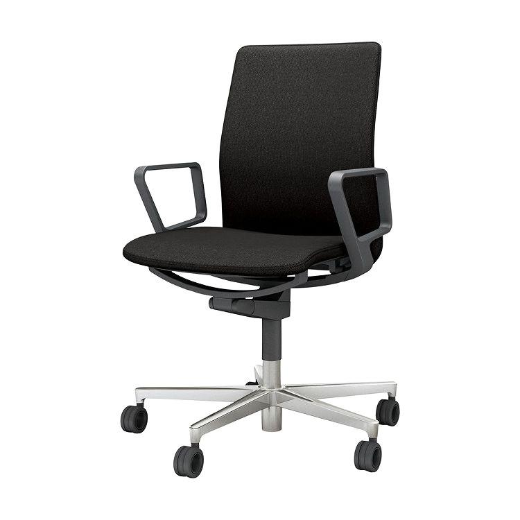 オフィスチェア ファブレ 肘付き C01-P151CU-BE6E63 ブラック 椅子 リモートワーク 在宅 仕事 勉強 快適 おしゃれ パソコンチェア 会社 子供部屋 代引不可